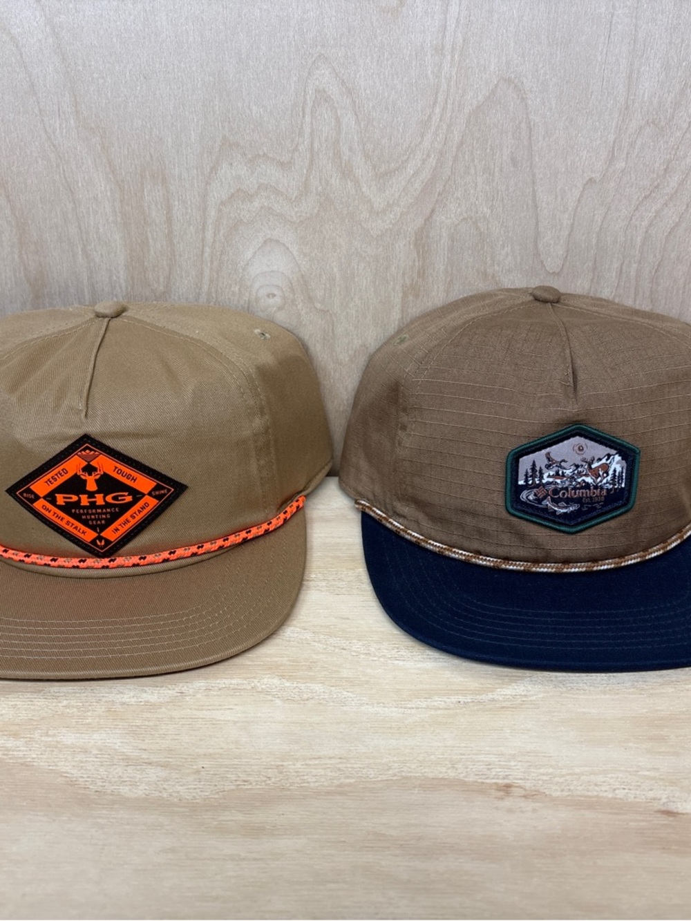 Brown Outdoor Patch Rope Caps — PHG & Columbia